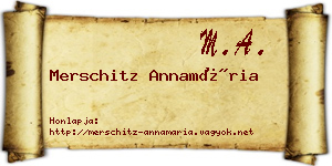 Merschitz Annamária névjegykártya